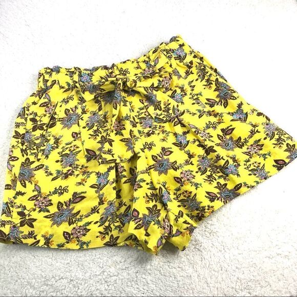 ANTHROPOLOGIE HIGH WAIST SELF TIE BELT PLEATED FRONT LINEN BLEND SHORTS NWT - Picture 3 of 10